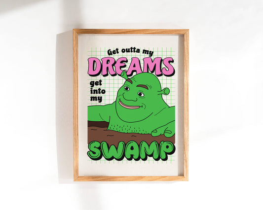Shrek's Swamp | A4 Wall Art