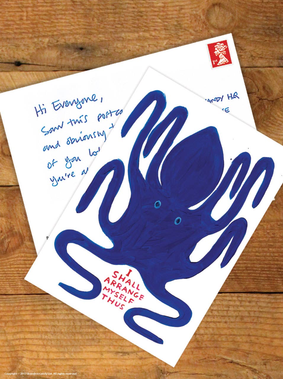 Funny A6 Art Postcard By David Shrigley - Arrange Myself