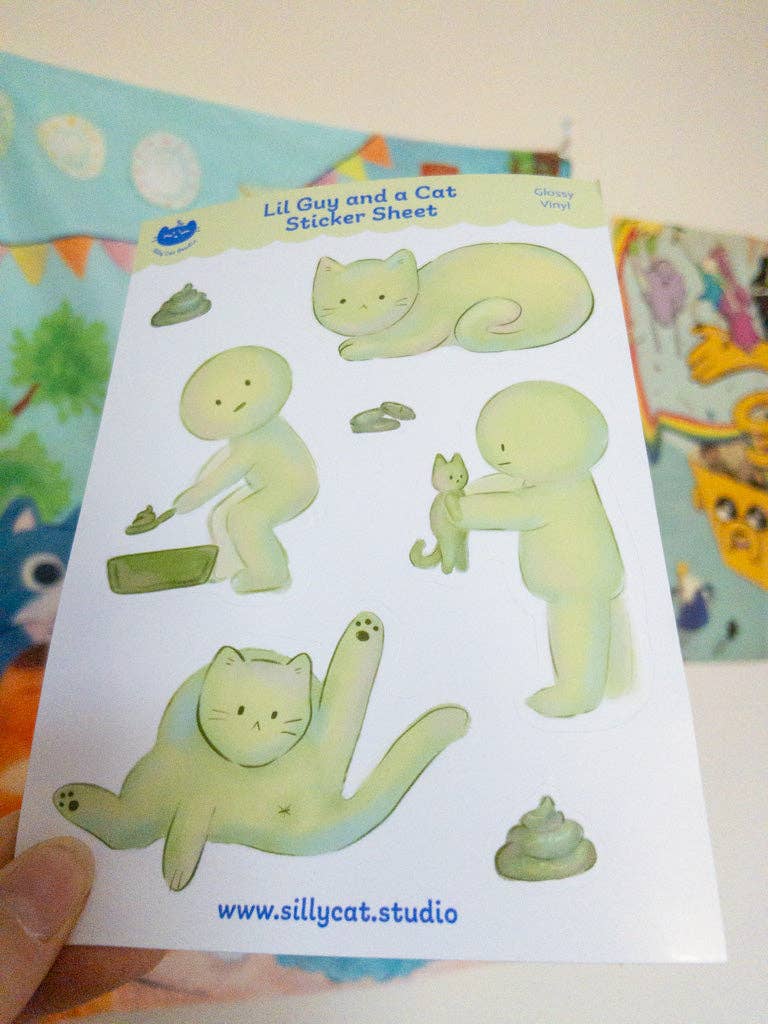 Cat Smiski Vinyl Sticker Sheet