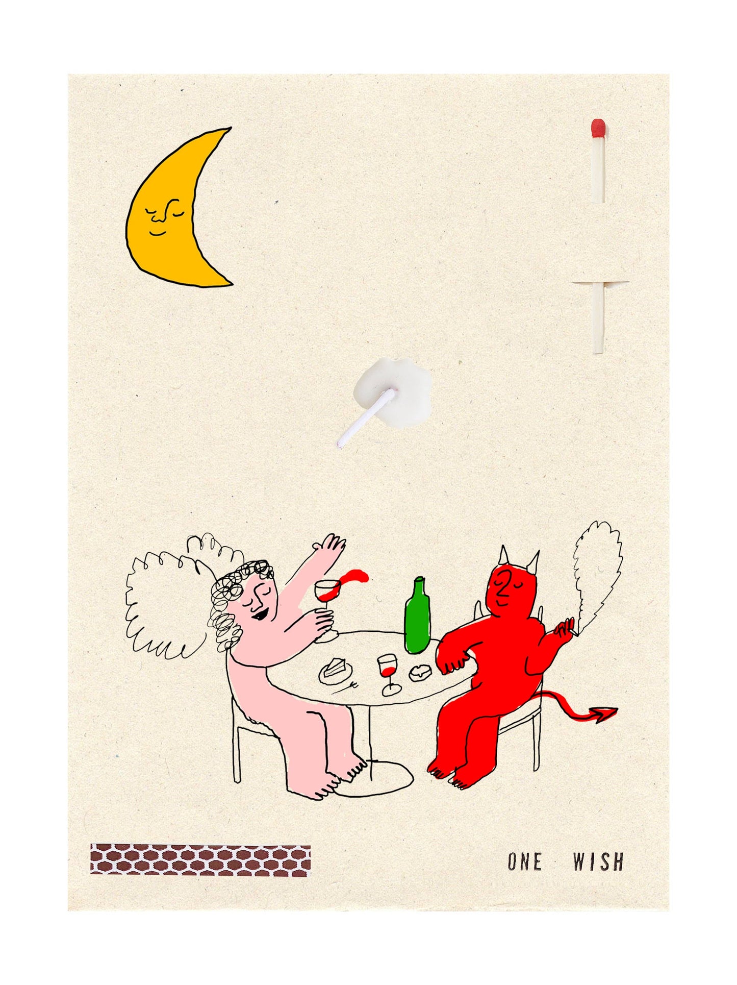 Angel Devil Dinner Wish Card