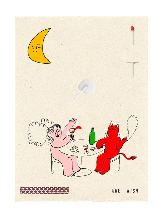 Angel Devil Dinner Wish Card