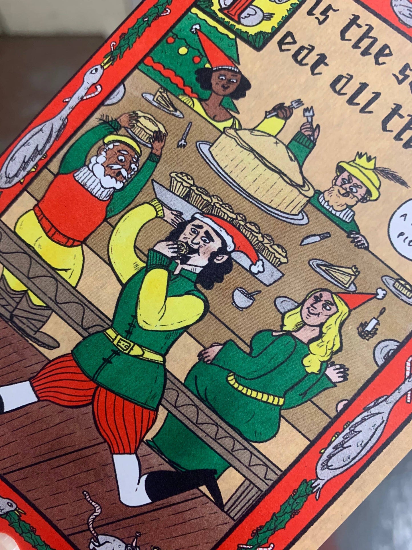Medieval Style Christmas Card - Season To Eat Pies