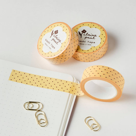 Yellow Polka Dots Washi Tape