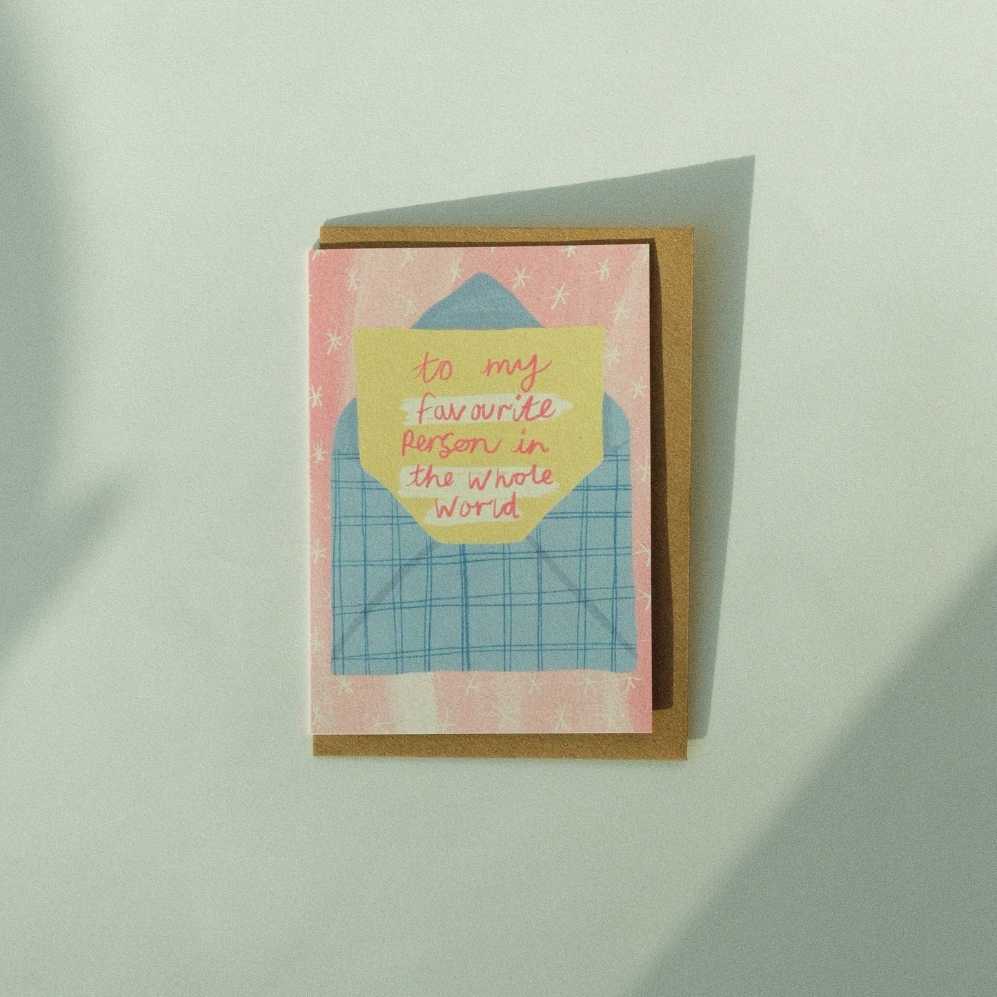 To My Favourite person Illustrated greetings card
