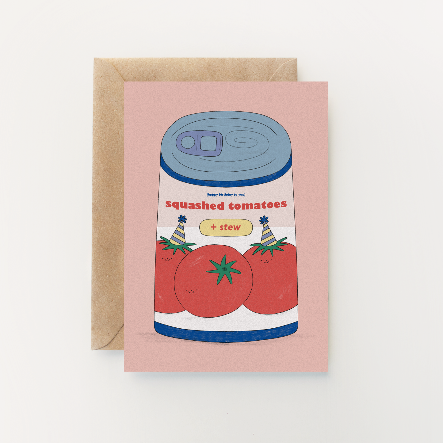 'Squashed Tomatoes' Greetings Card