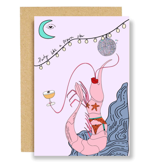 Prawn star birthday card