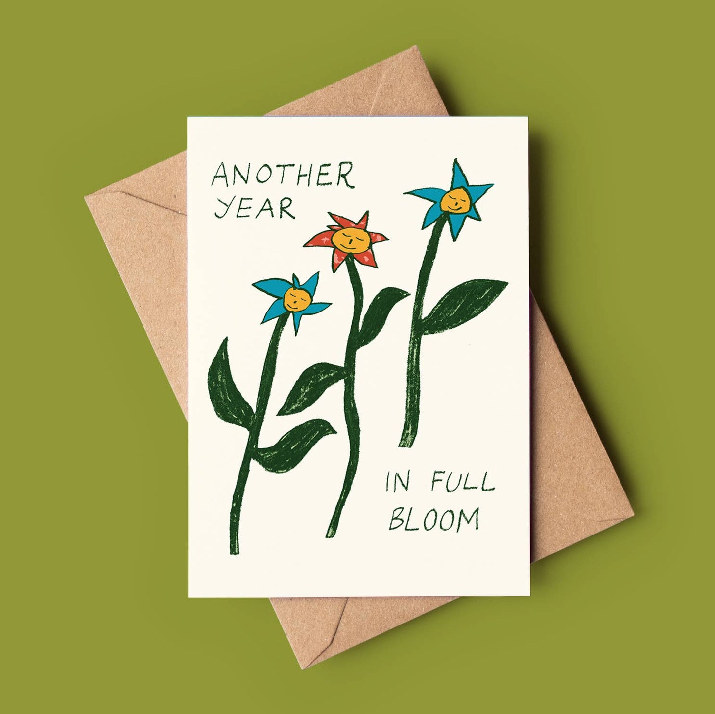 Another Year In Full Bloom Birthday Card - Eco, Floral