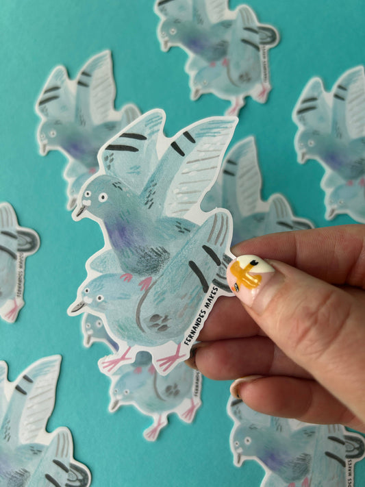 Bruce and Barry Pigeon Vinyl Sticker