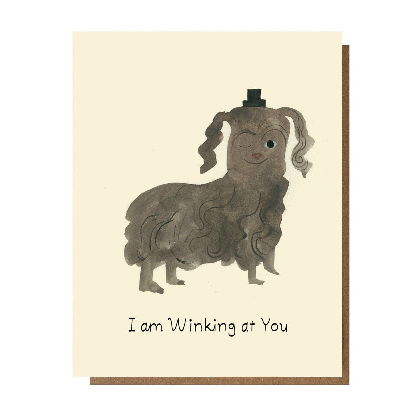 Winking At You Greeting Card: Sleeved Single A2 Card