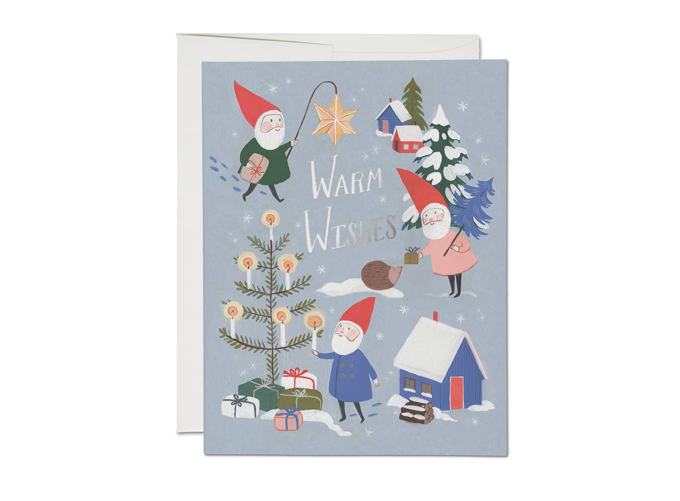 Holiday Gnomes Christmas greeting card