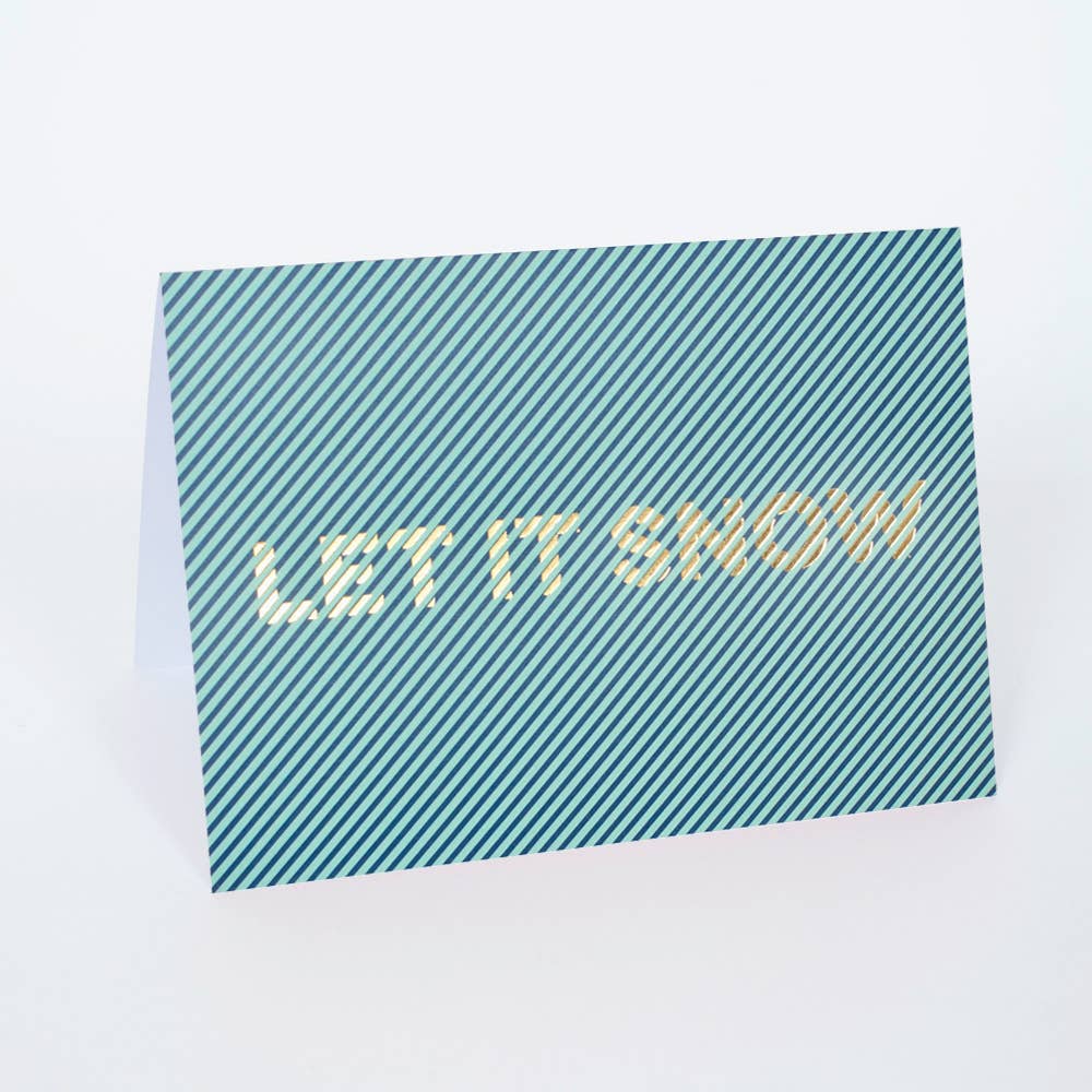 Let it Snow Christmas Card (in cellophane)