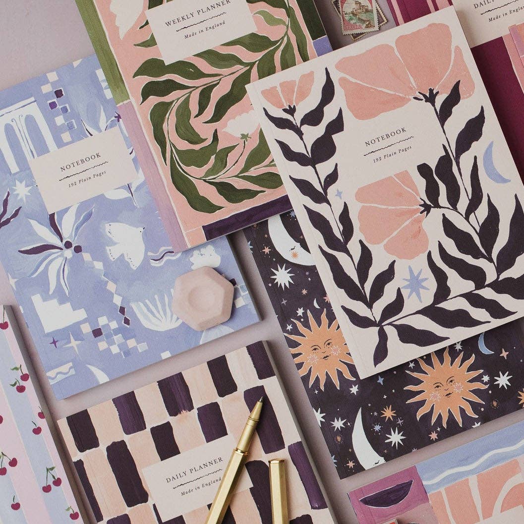 Medina Blue Notebook | Plain Page Journal | Blank Notebooks
