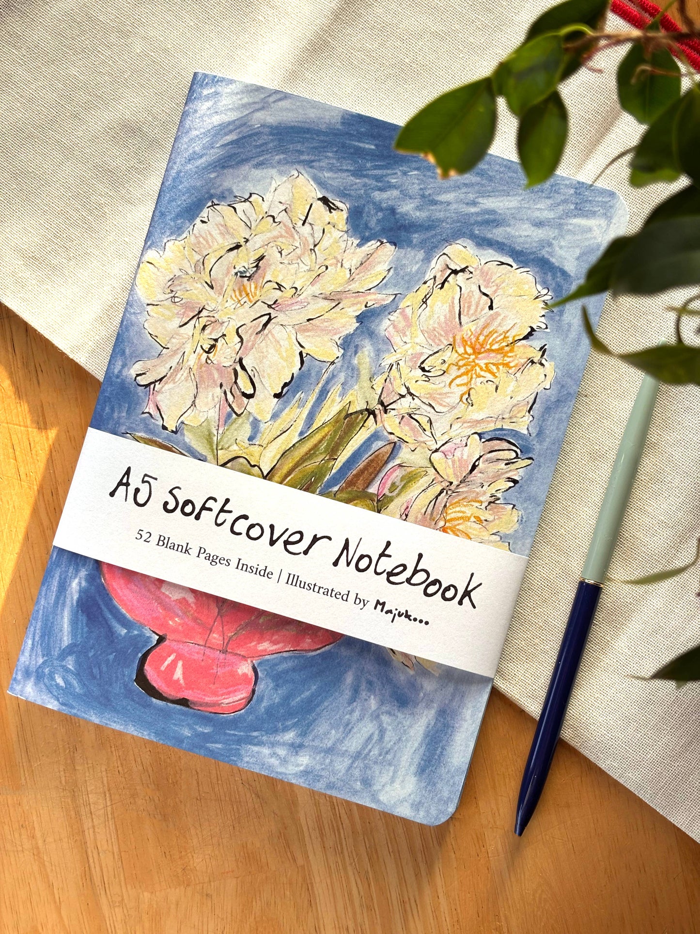 Peonies A5 Softcover Notebook