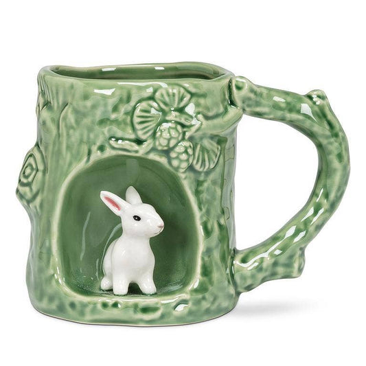 Tree Look Mug with Bunny Rabbit (12oz)