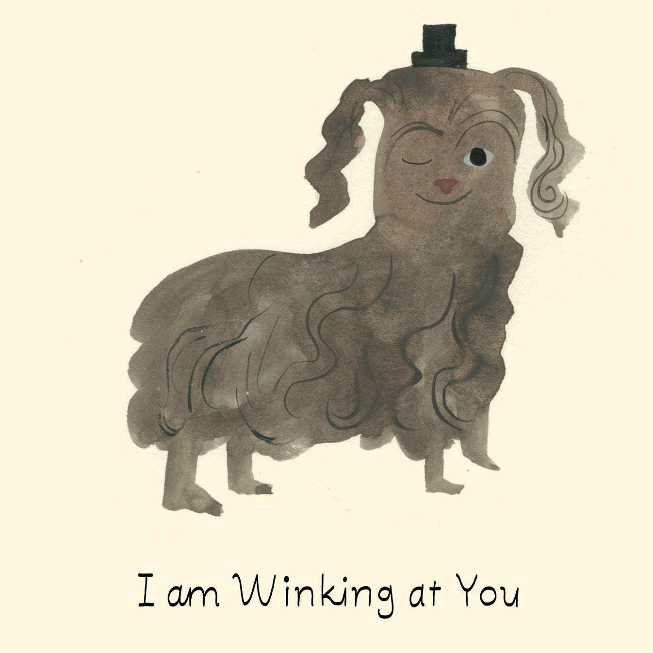 Winking At You Greeting Card: Sleeved Single A2 Card