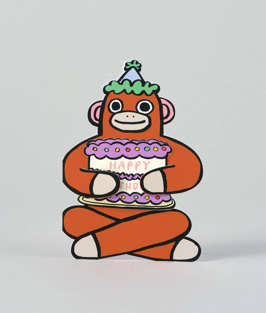 Monkey with Mini Card' Kid's Greetings Card