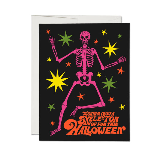 Skeleton Fun greeting card: Single