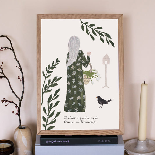 'To Plant A Garden' A4 Wall Print