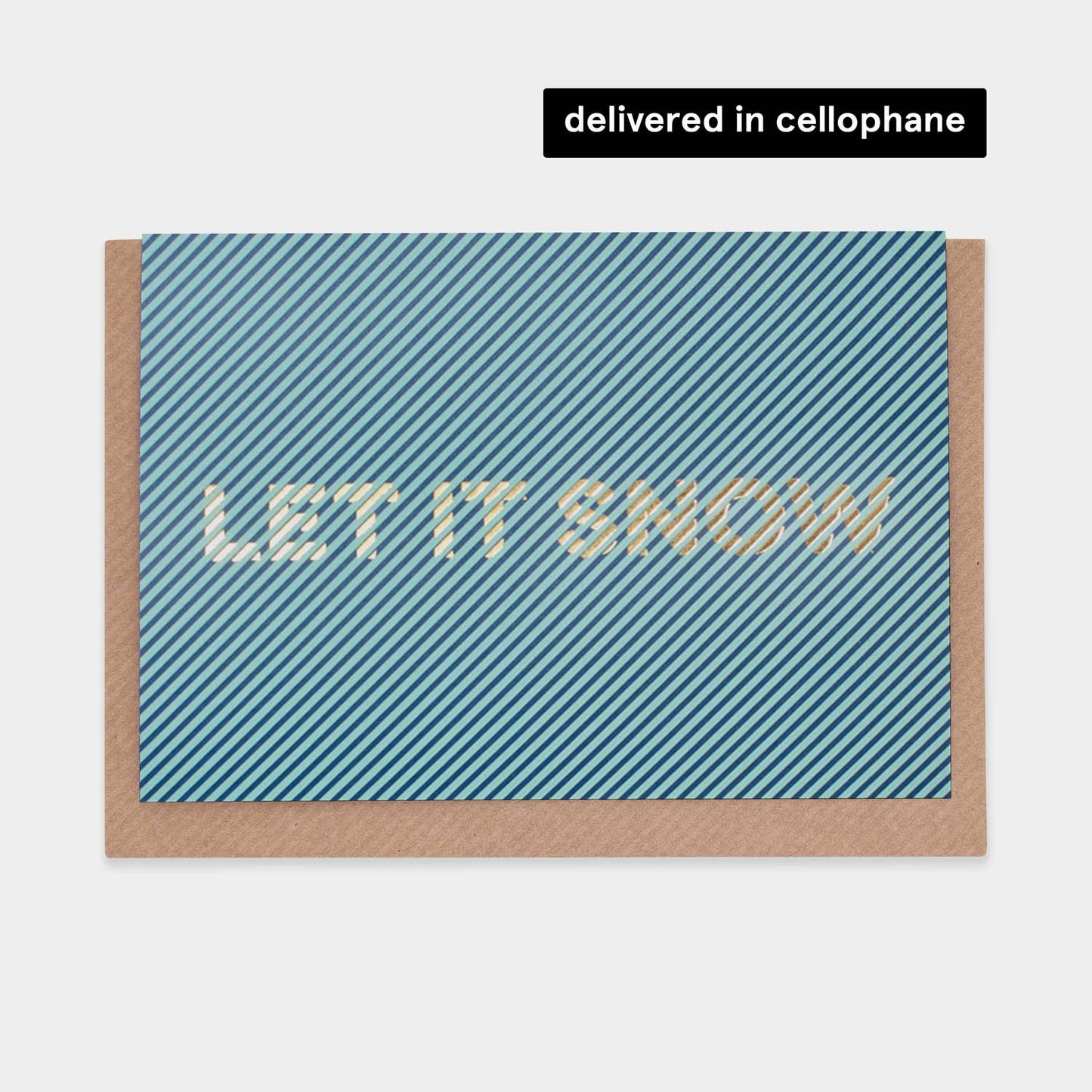 Let it Snow Christmas Card (in cellophane)
