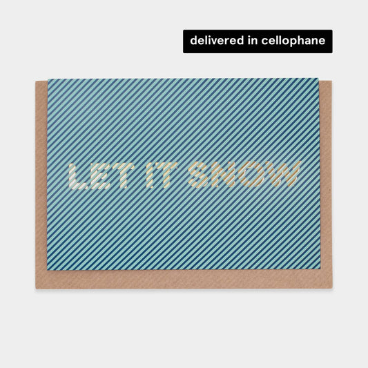 Let it Snow Christmas Card (in cellophane)