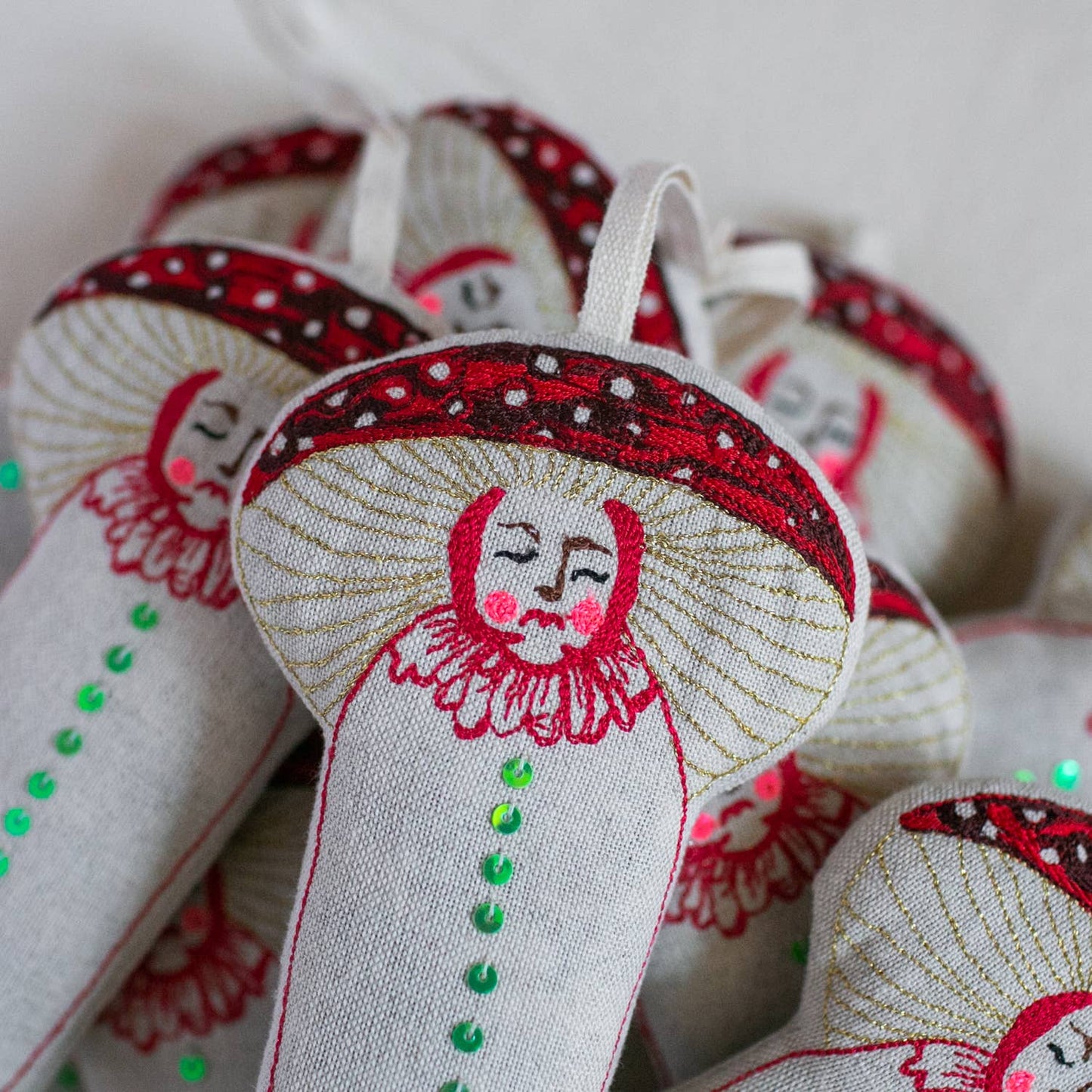 Baby Mushroom, Lavender & cotton filled ornament
