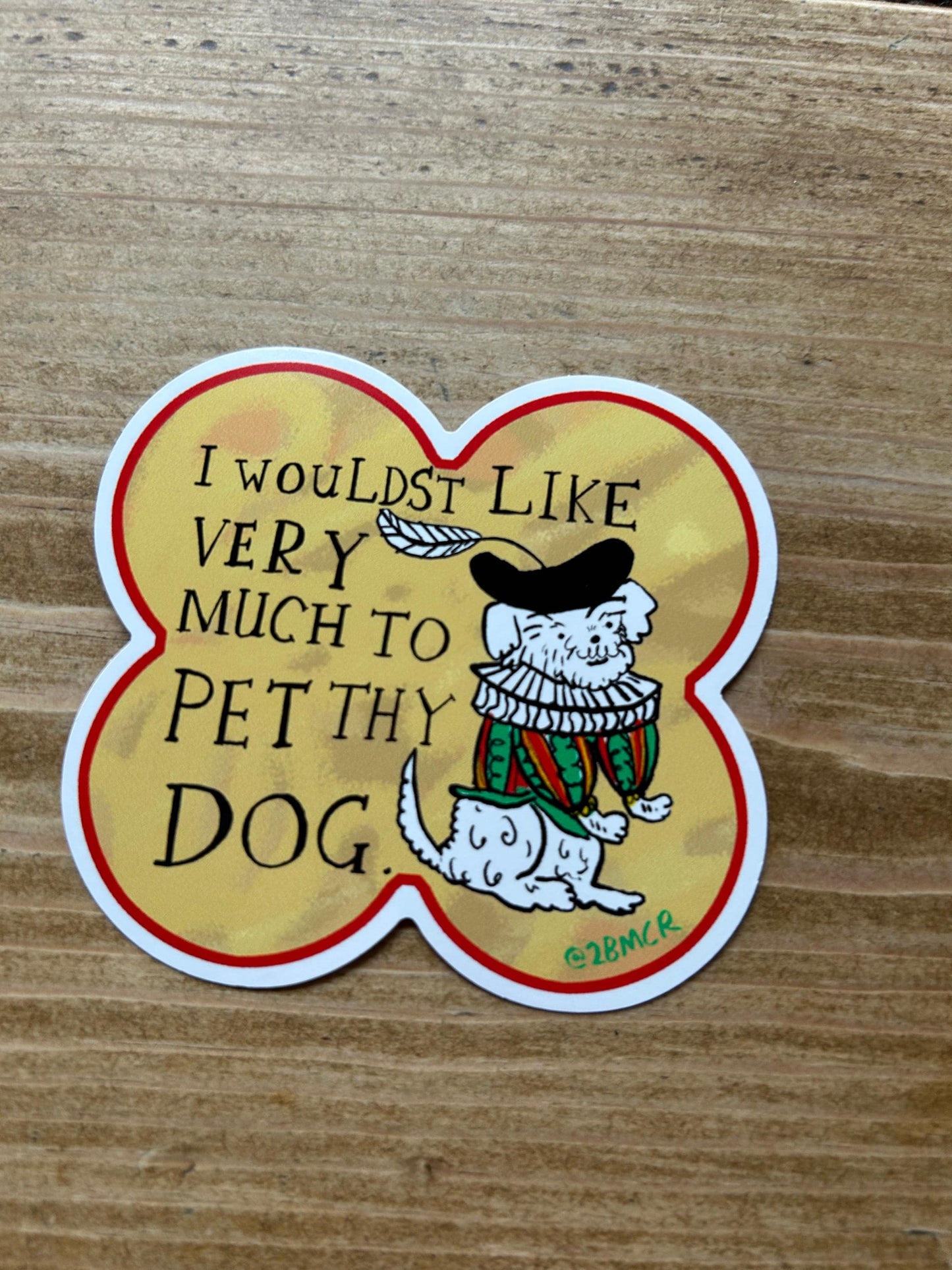 I Would Like to Pet Your Dog Vinyl Sticker 8cm x 8cm
