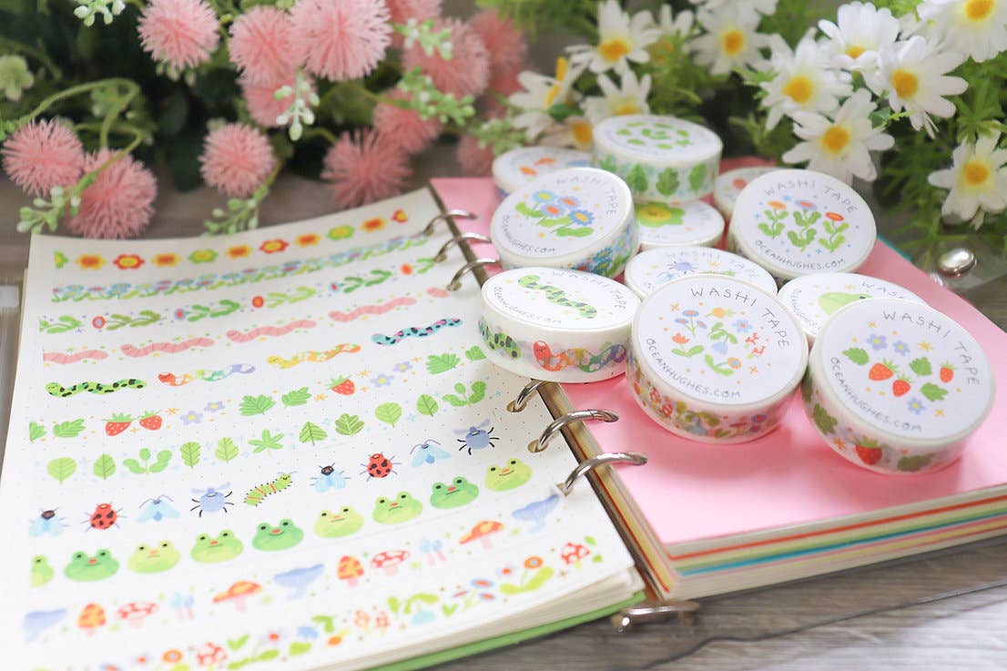 Smiley Flowers Washi Tape