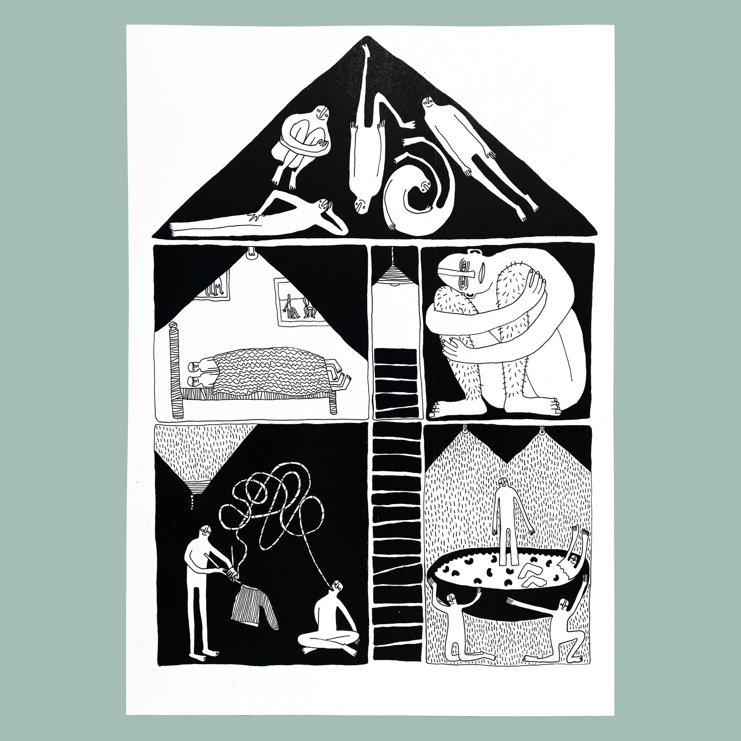 House - A3 Riso Print