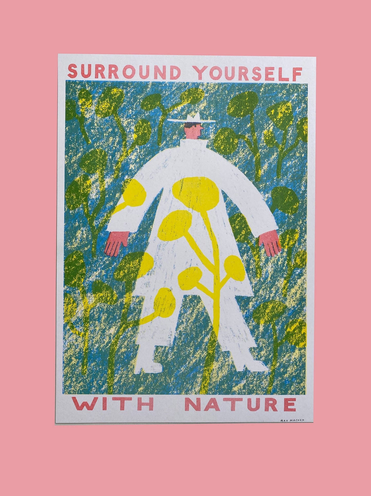 Surround Yourself With Nature riso print (A3)