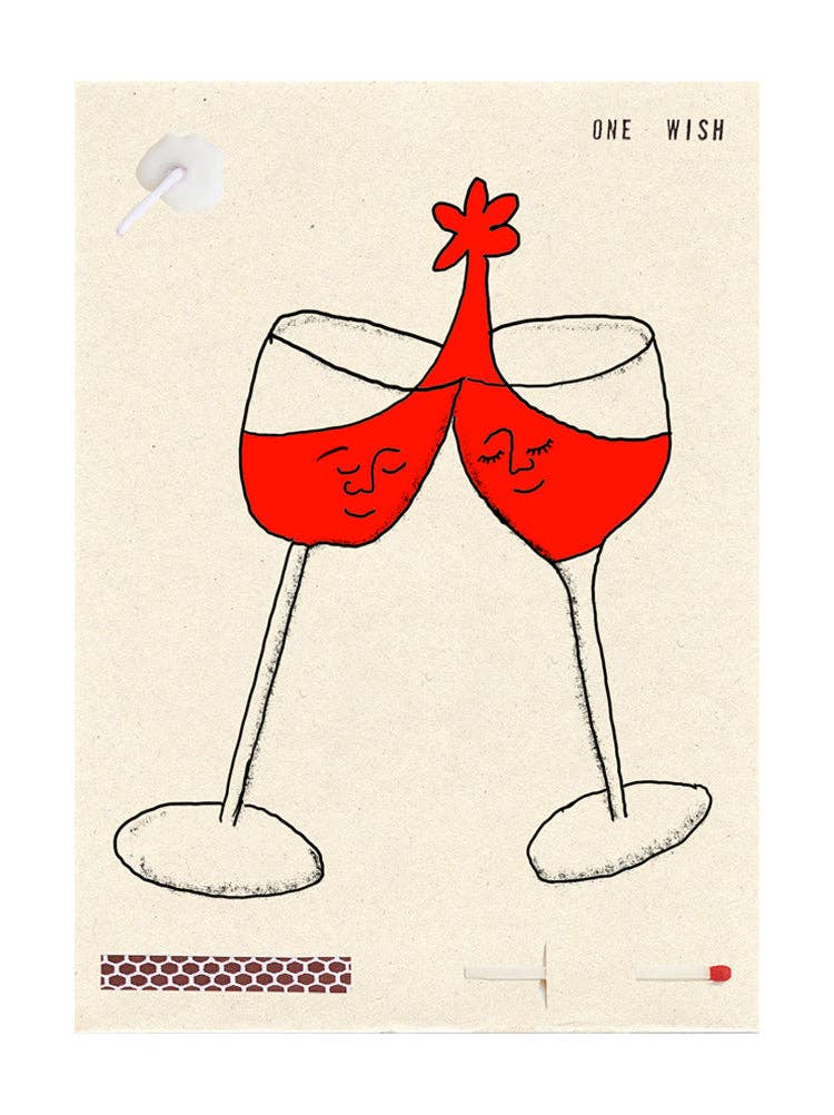 Wine Cheers Wish Card