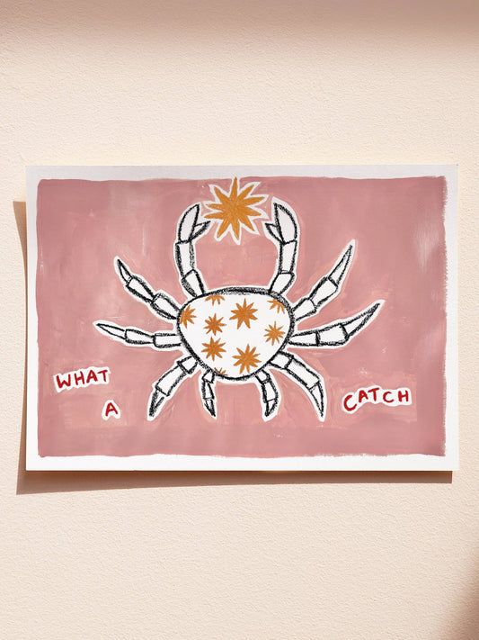 What A Catch Art Print: A5