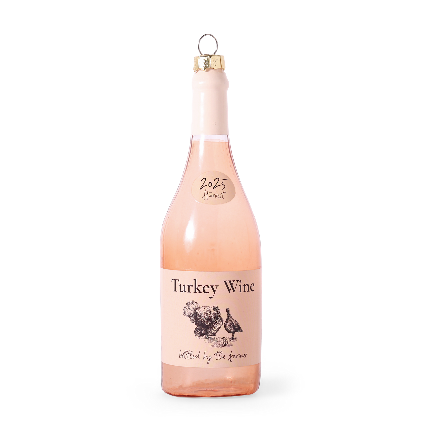 Turkey Wine Glass Decoration, 13cm