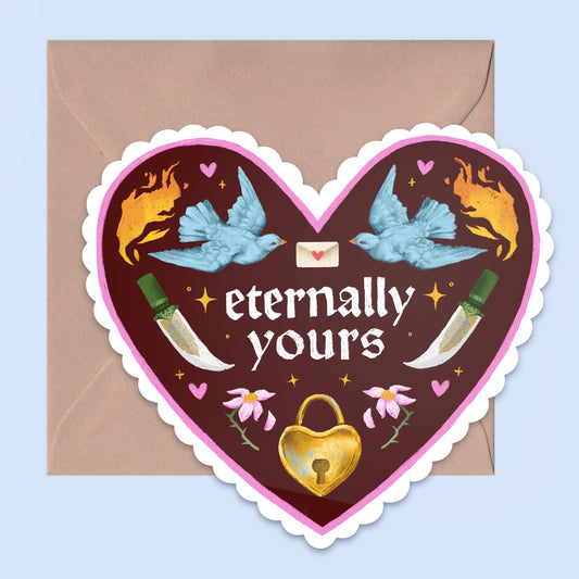 Eternally Yours Illustrated Heart Card