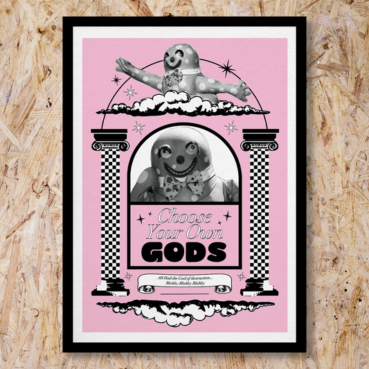 Choose Your Own Gods Blobby A3 Art Print