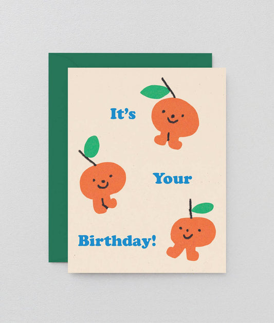 Birthday Oranges Kids Birthday Greetings Card