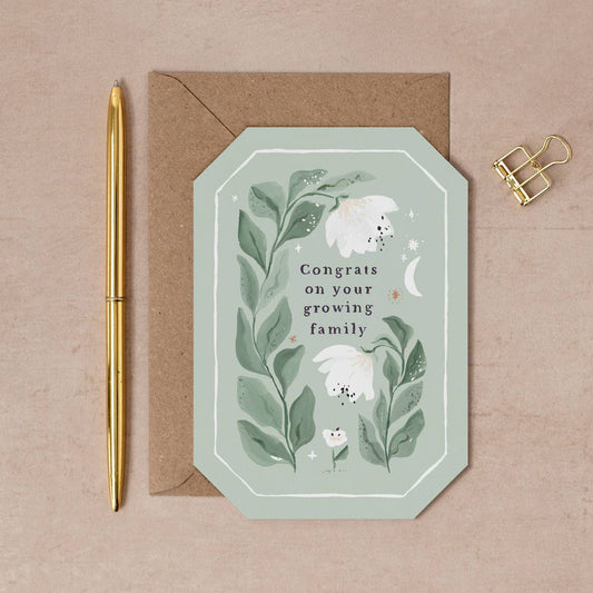 Growing Family New Baby Card