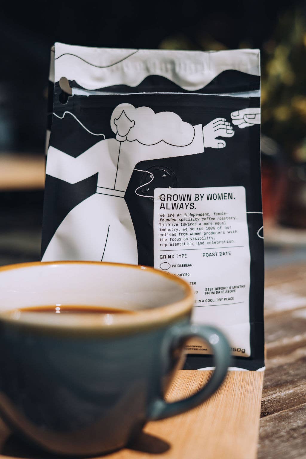Coffee Beans, Rise & Grind, Robusta/Arabica Blend: Wholebean / 250g