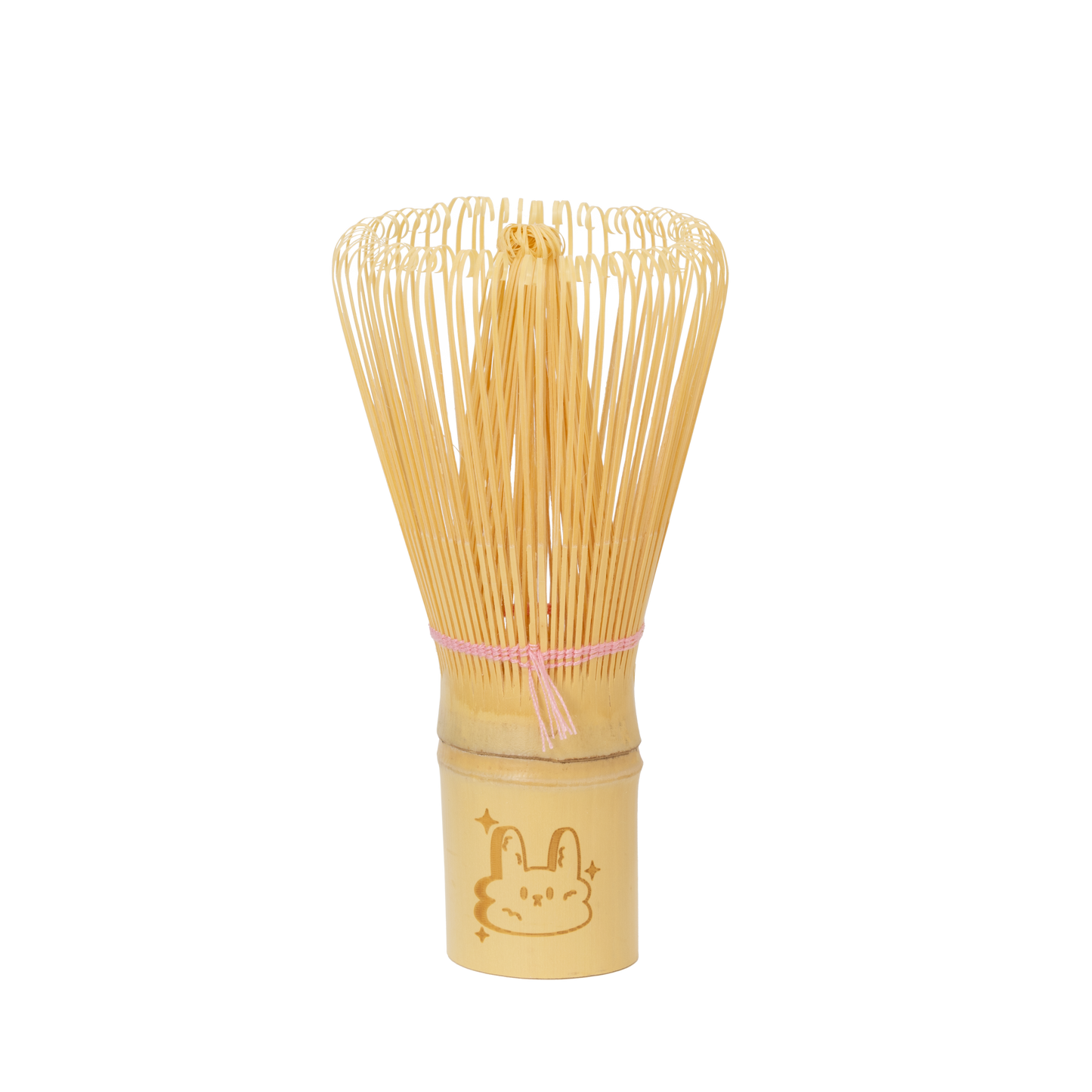 Bamboo Matcha Whisk with Bunny Engraving: Handmade Bamboo Whisk