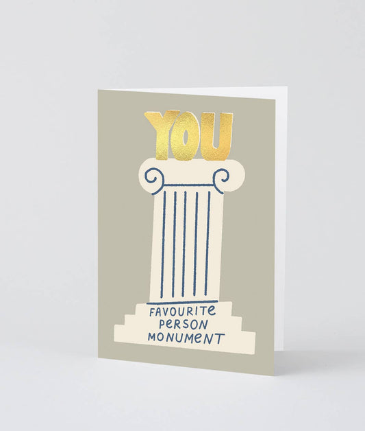 ‘Favourite Person Monument’ Greetings Card