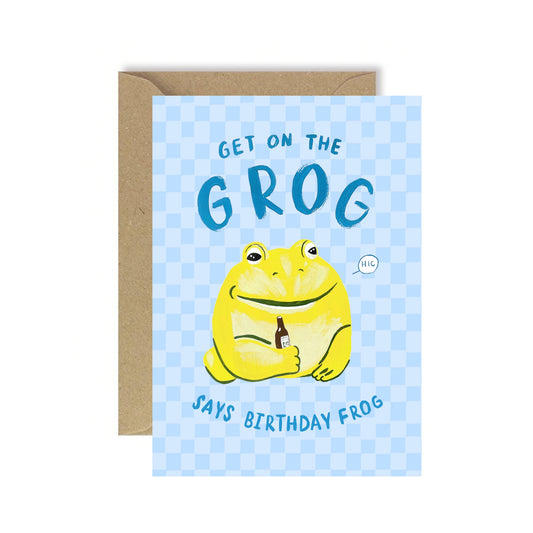 Grog Frog Birthday card