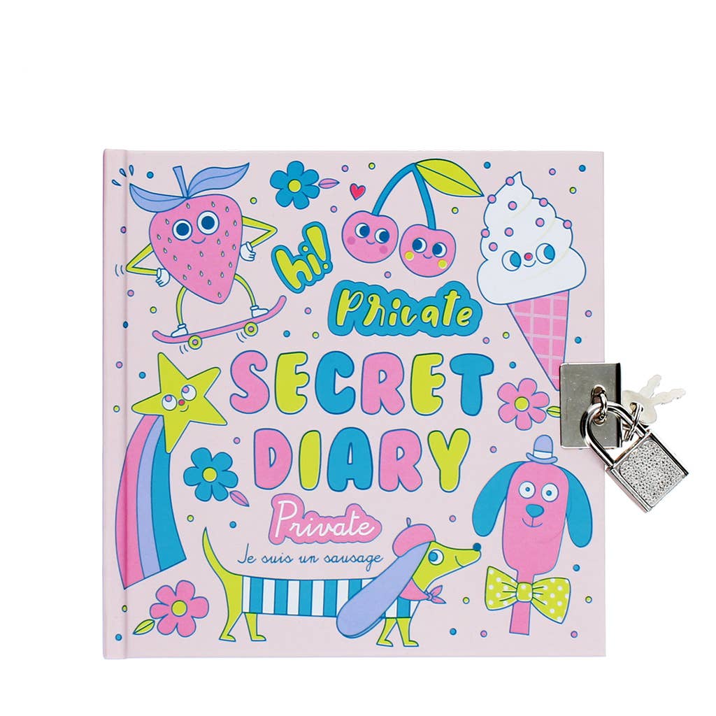 Secret diary with padlock