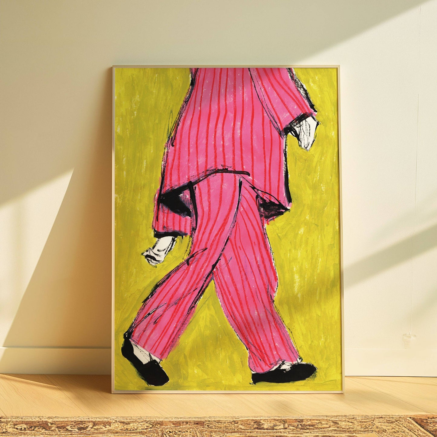 Pink Pyjama Fashion Art Print: A4