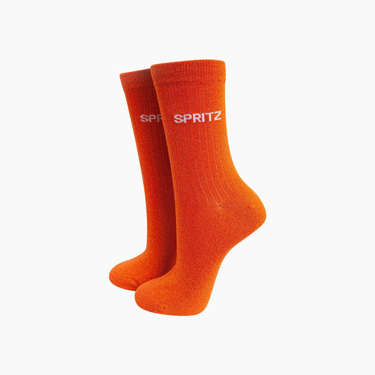 Spritz Combed Cotton Glitter Socks in Orange: UK 3-7 | EU 36-40 | US 5-9
