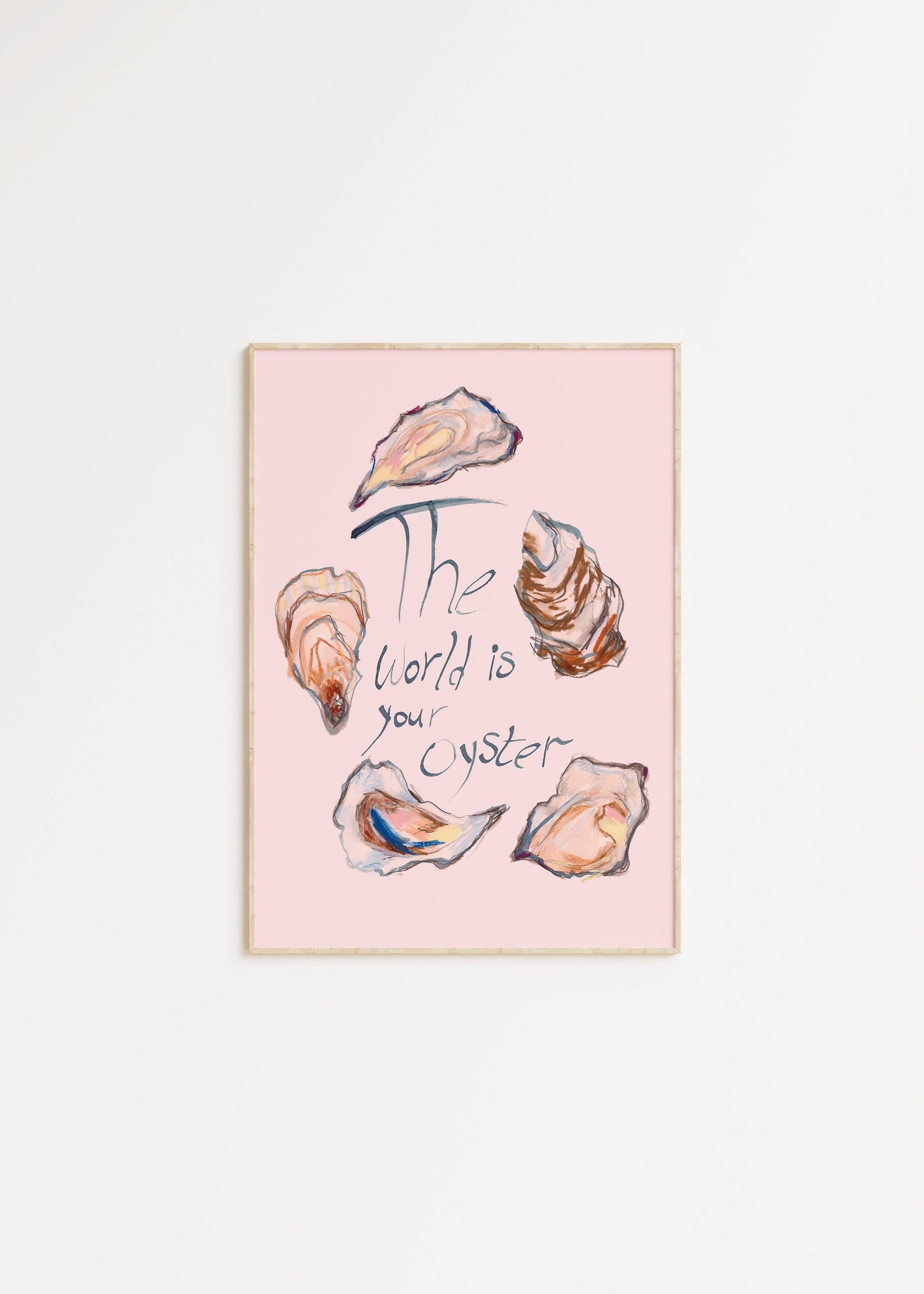 The World Is Your Oyster Illustrated Art Print: A4