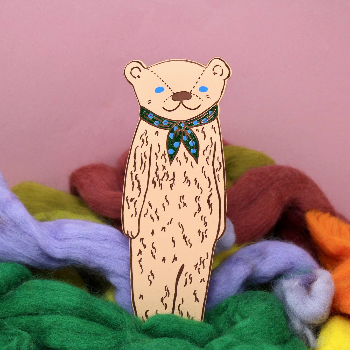 Bear Bookmark: Heritage Blue