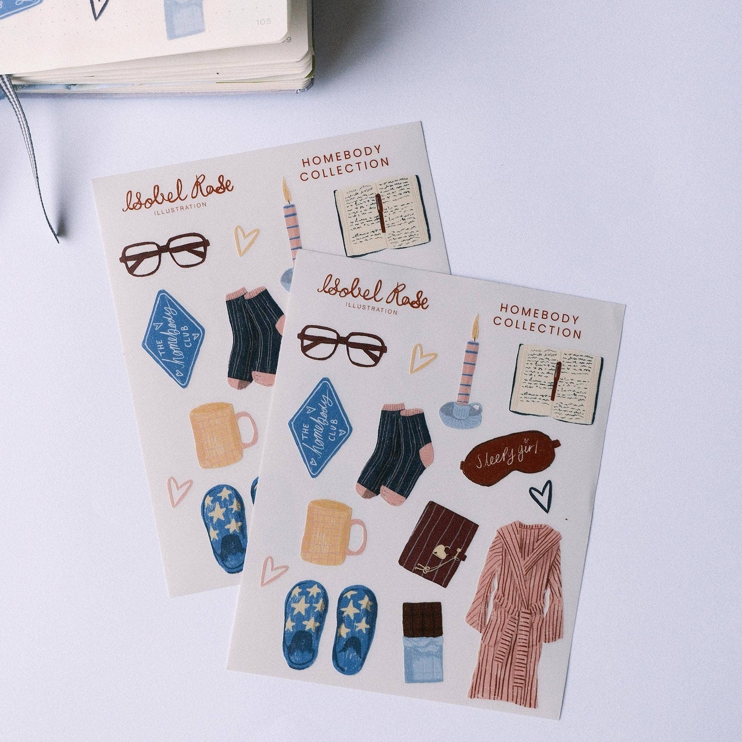 Homebody Illustrated Vinyl Sticker Sheet