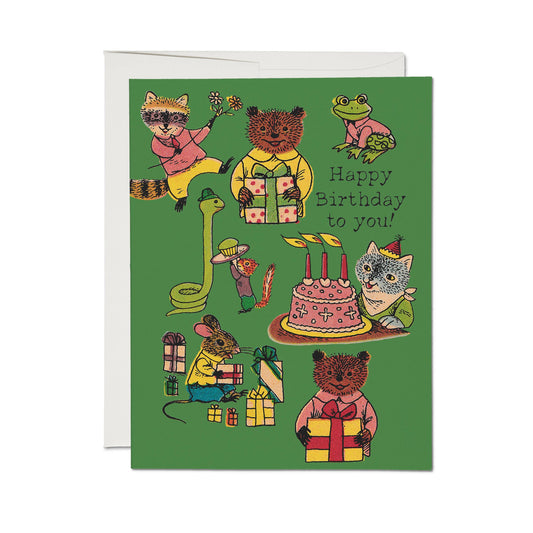 Critter Wishes greeting card: Single