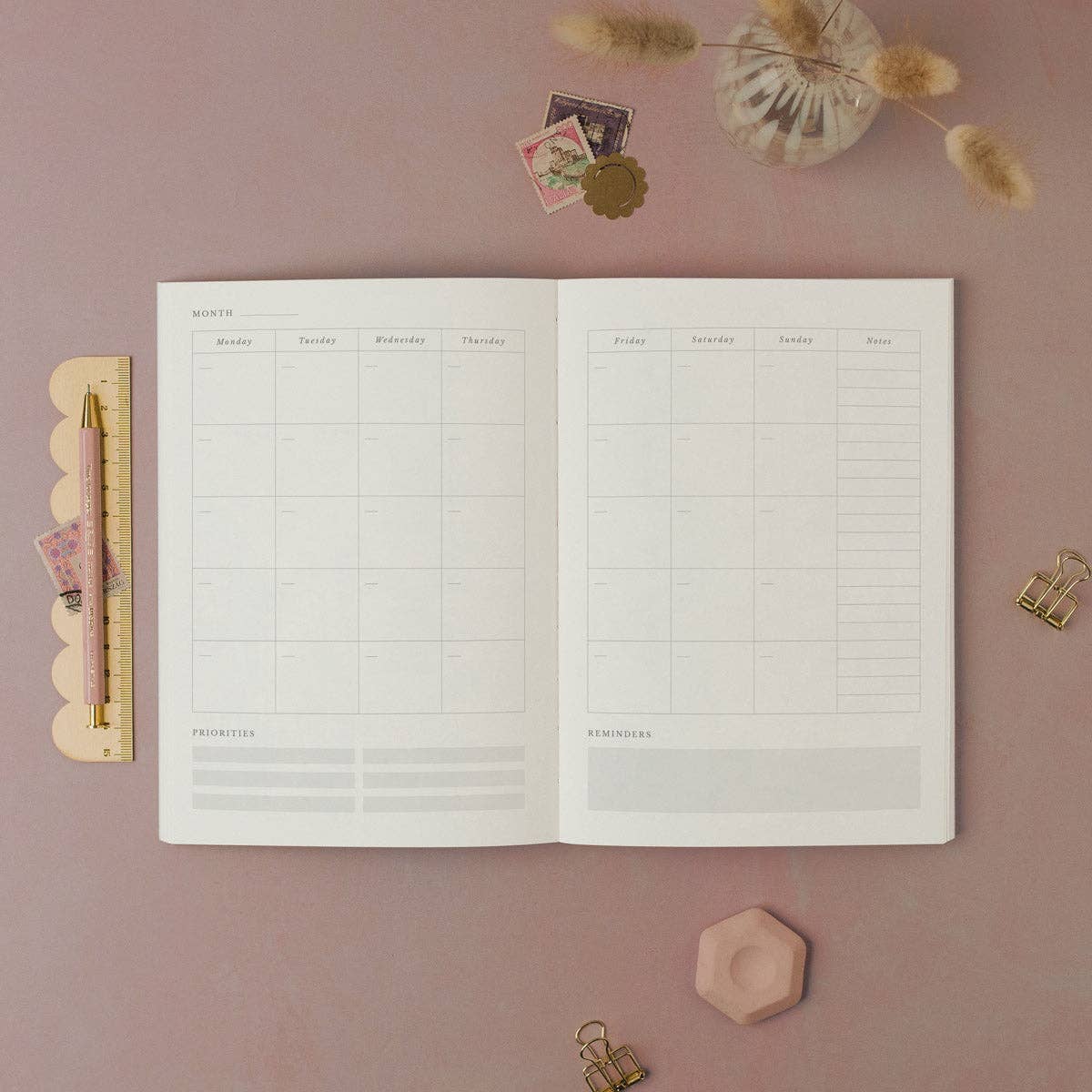 Nurture Botanical Weekly Planner | Undated Weekly Organiser