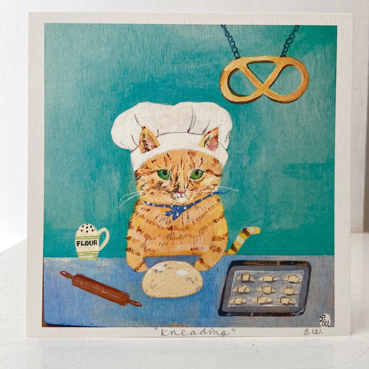 Small square art print -kneading