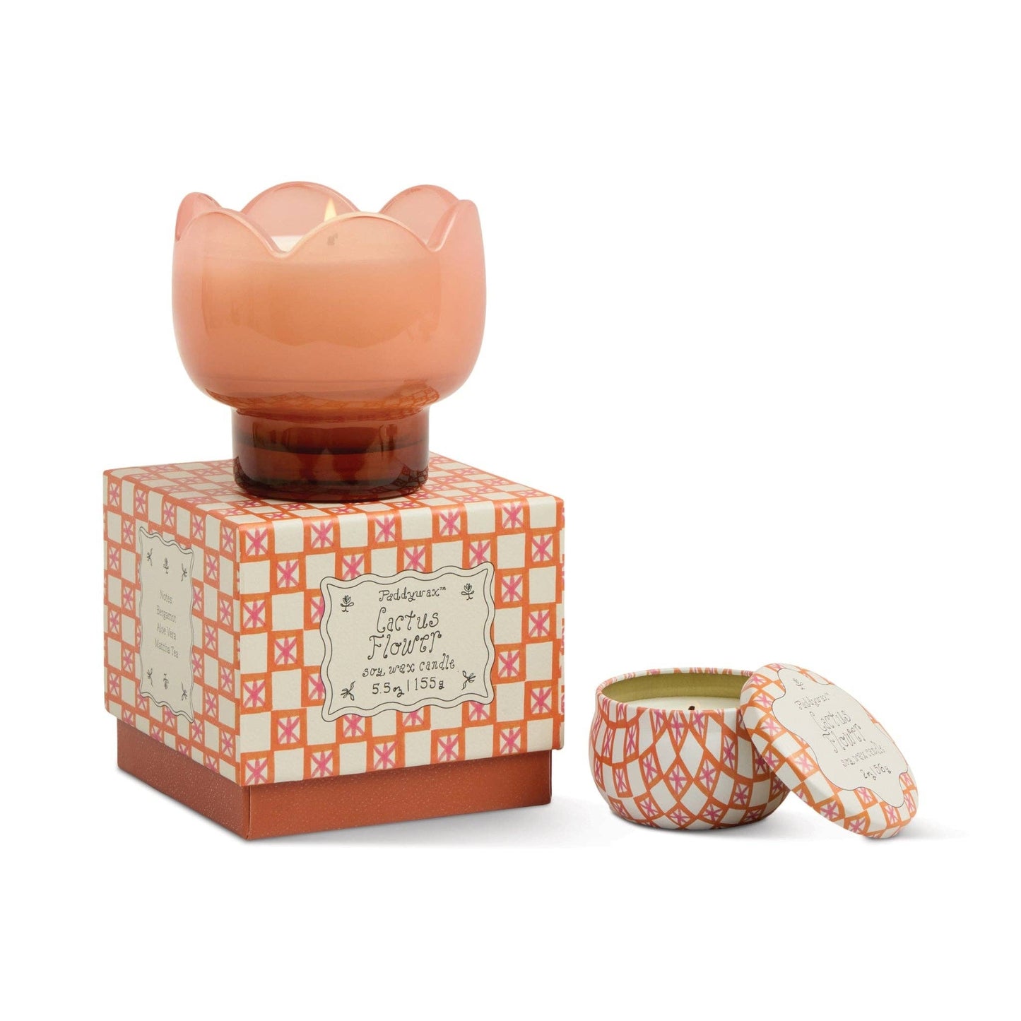 Paddywax Tulip Glass Candle - Cactus Flower